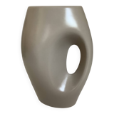 Grey ceramic vase design