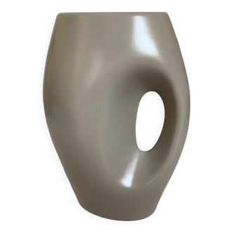 Grey ceramic vase design