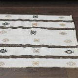 Flat vintage kilim hallway rug