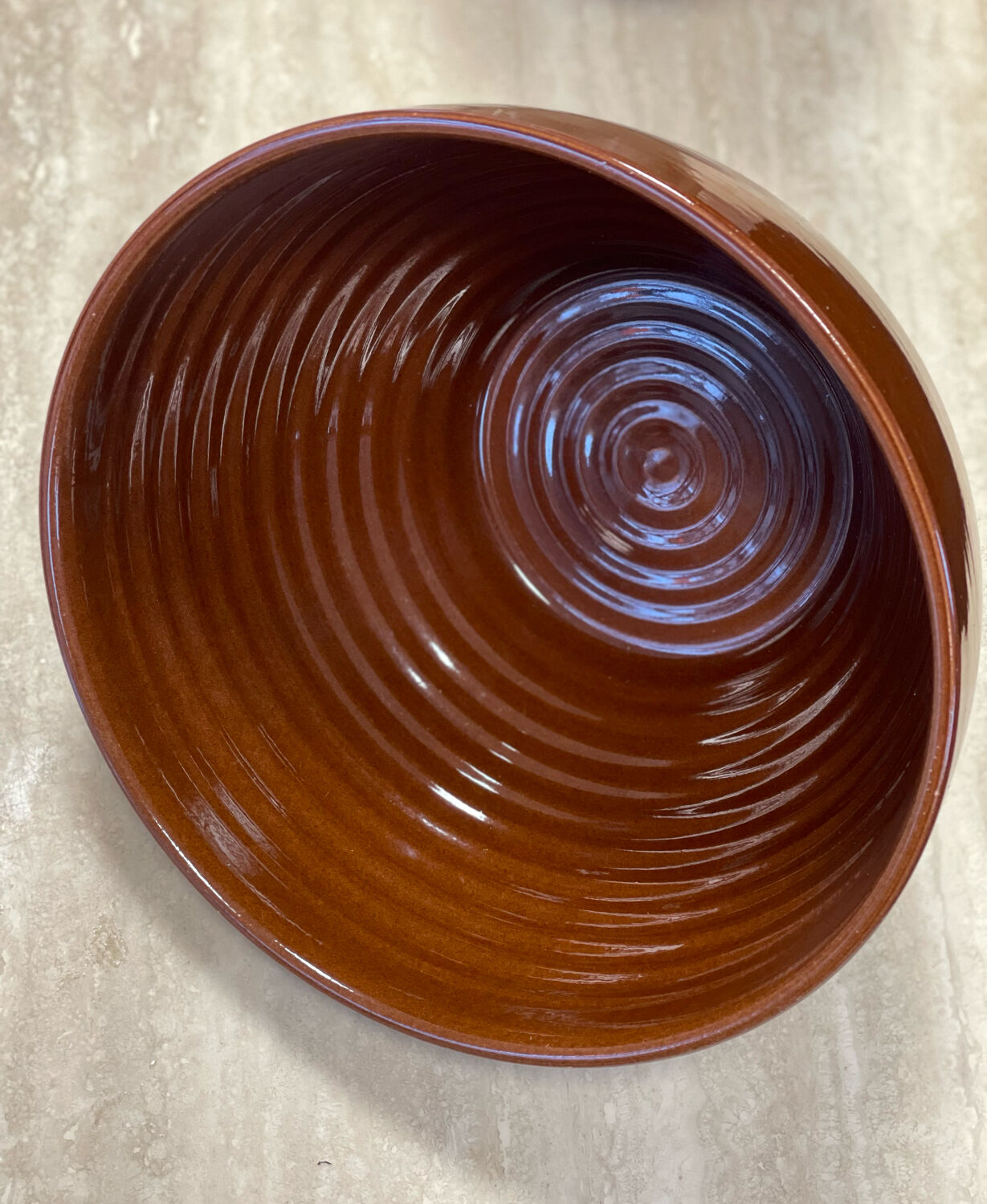 Large stoneware salad bowl