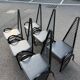 6 curved wooden chairs, Sibau Italy circa 1970