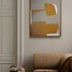 Ocher-taupe relief acrylic paint