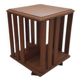 small wooden rotating bookcase
