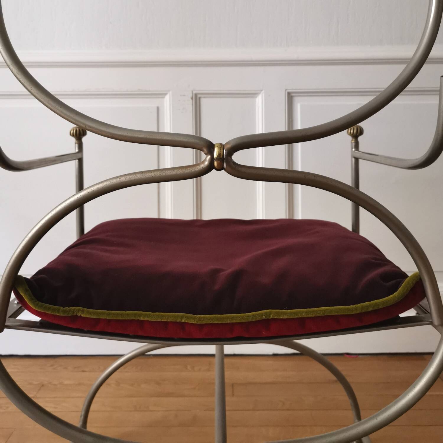 Curule armchair, Maison Jansen, 1970