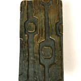 Stunning Mid Century Solid Abstract Brutalist Bronze front Door Handle