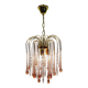 Murano chandelier pink crystal drops