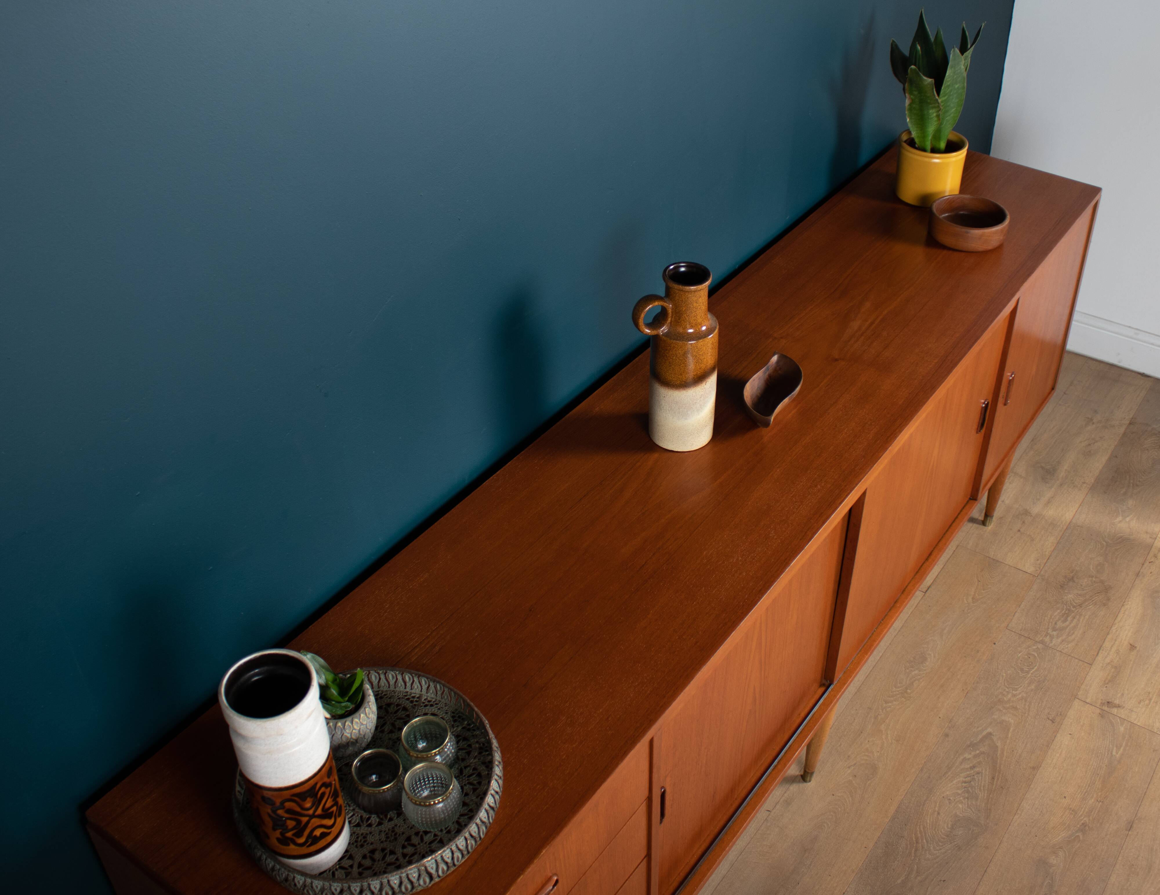 Retro Teak Danish 1960s Long Mid Century Sideboard