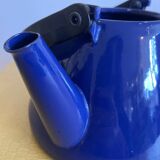 Yellow and blue enamel kettle