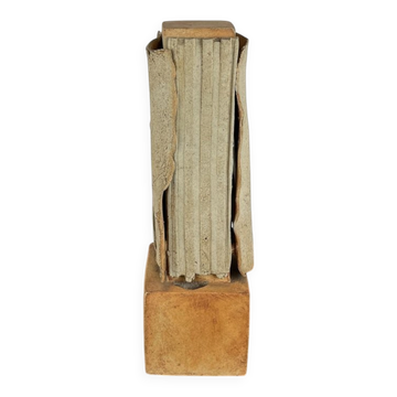Klaus Lehmann, German postmodern brutalist sculpture of studio pottery column no. 247 78, 1978, ceramic