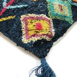 Coussin style berbere Azilal bleu nuit