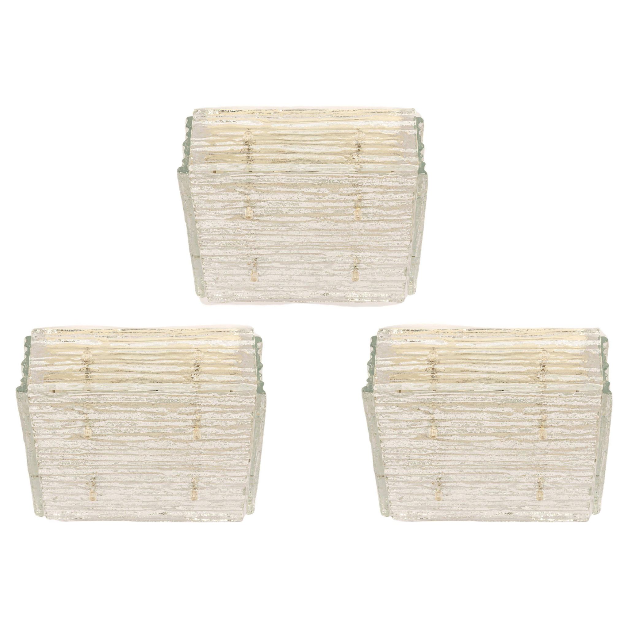 Murano glass ceiling lights by Kalmar, Austria, 1960s