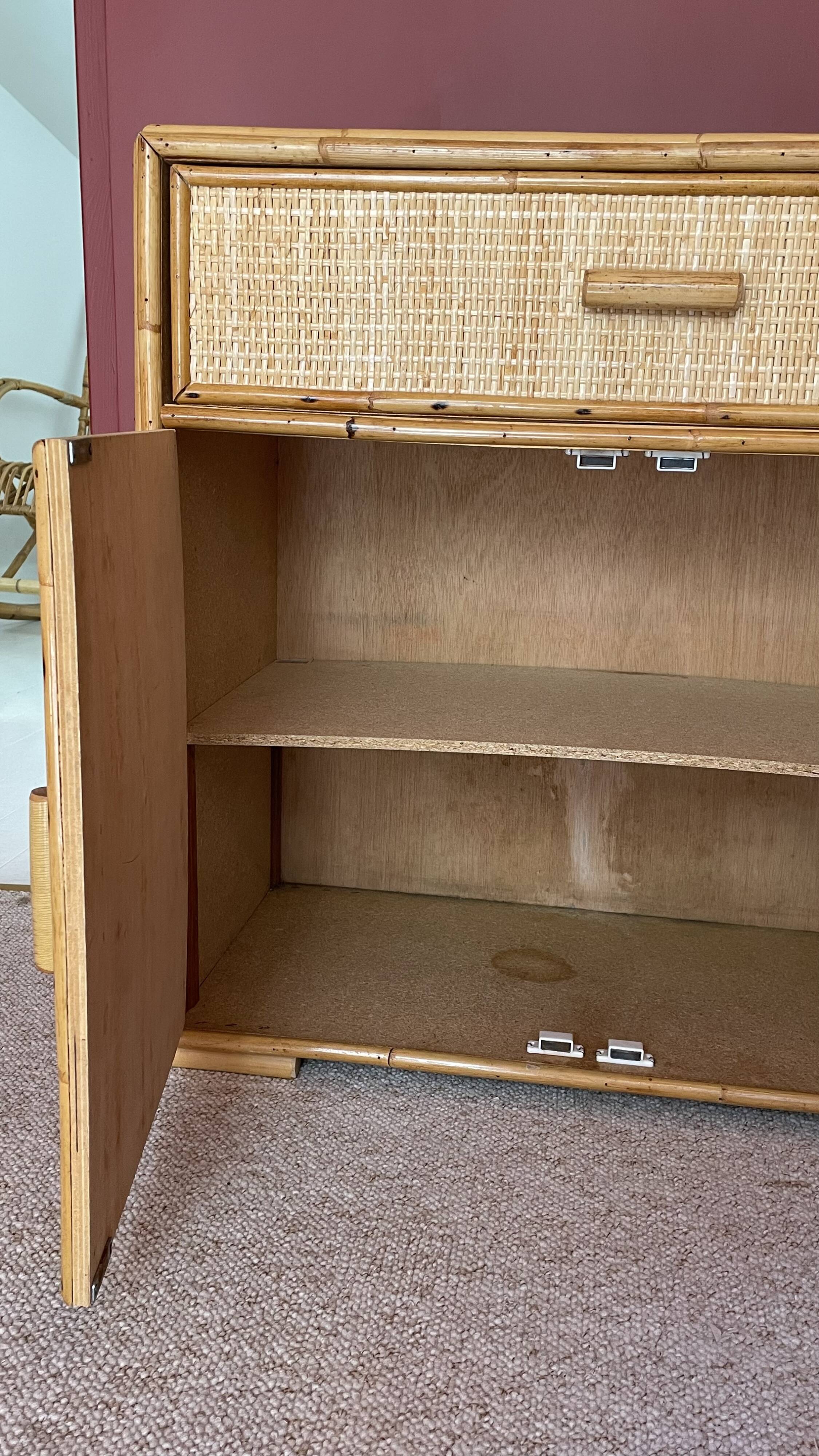 rattan chest of drawers