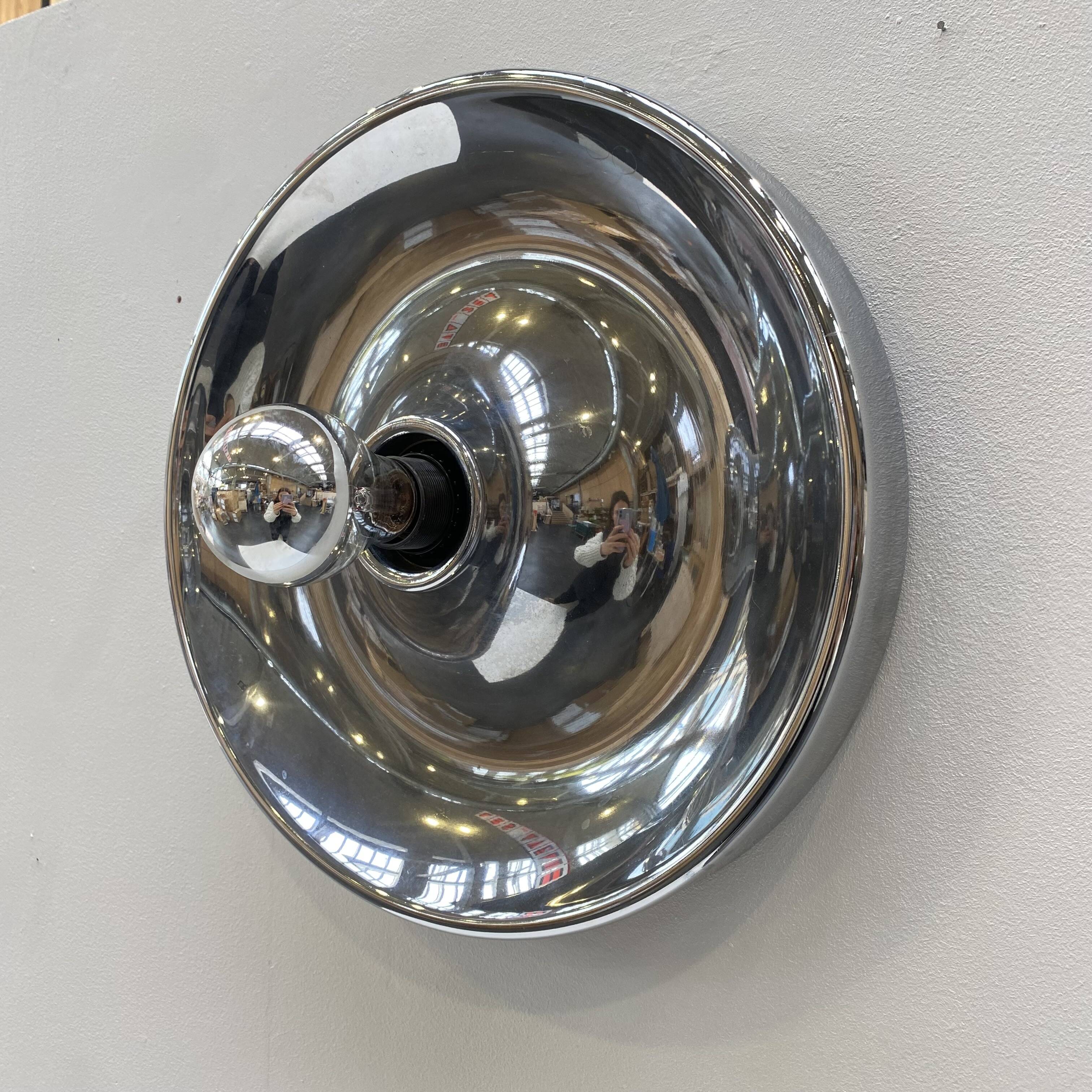 70s space age chrome wall light