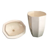 Duo of pots in faience