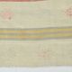 4x4 Cream Pale Red Square Vintage Kilim Rug, 136x142Cm