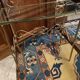 One person romantic bed with bedside table brass bedroom chair