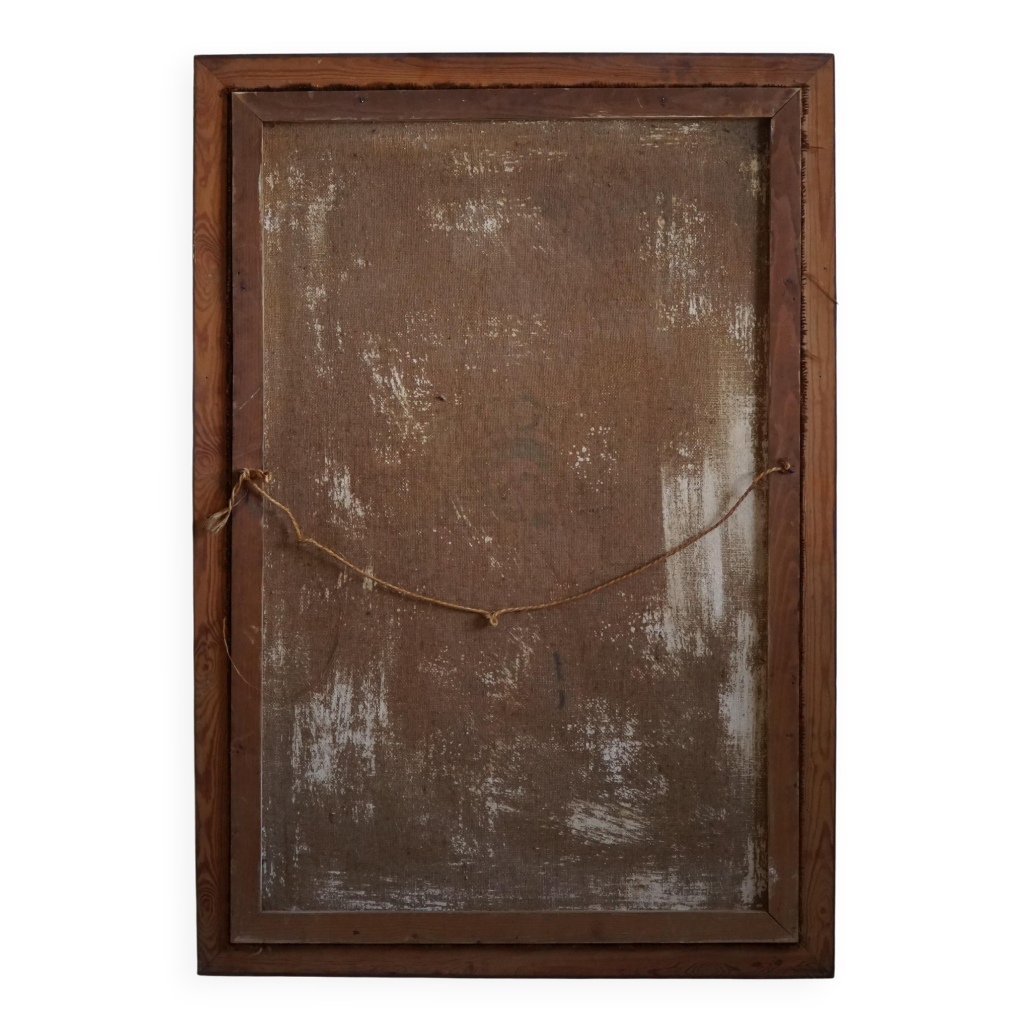 Large oil painting on canvas, unknown Danish artist, late 1800s.