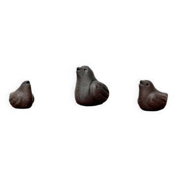Ceramic bird figurines from the mid-century German studio by G. Schauneweg, Worpswede, 1960s, set of 3.