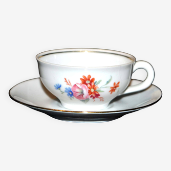 CPN, Vintage porcelain flower cup - Luxury Porcelain La Compagnie Nationale de Porcelaine