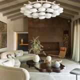 Impressive large modern cloud chandelier from the mid-century Milchhalle Vienna.