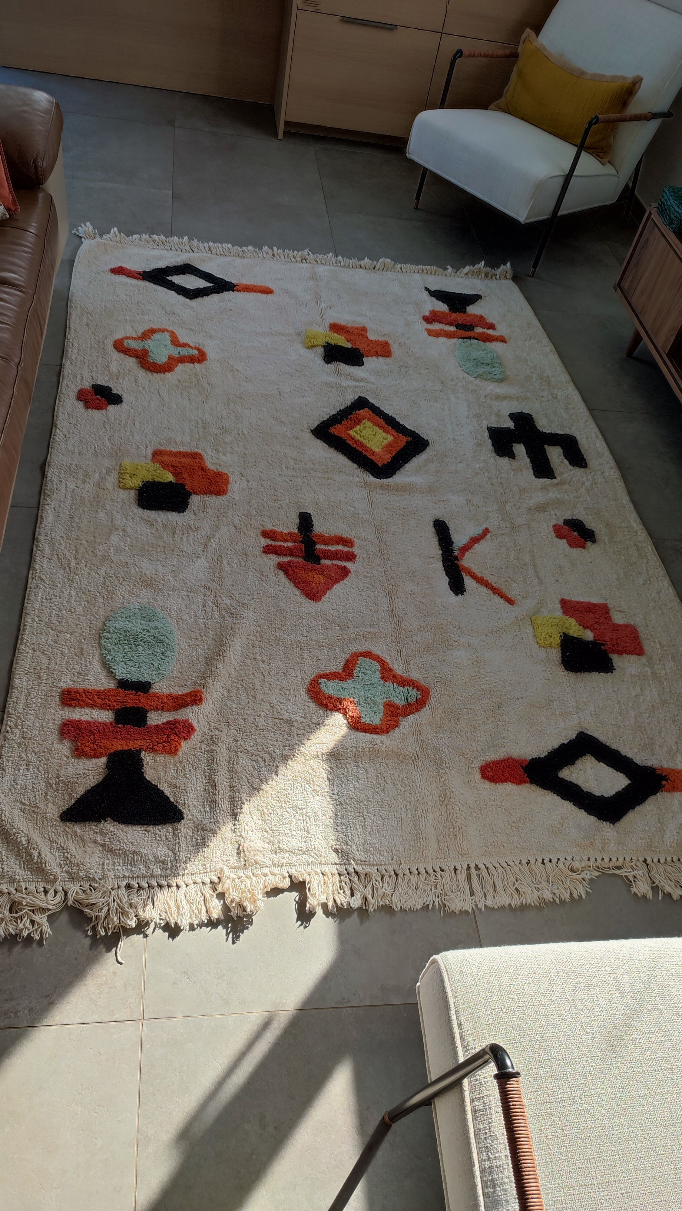 Large cotton rug
