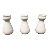 Set of 3 earthenware vases from Villenauxe