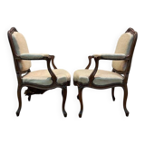 Paire de fauteuils Louis XV à restaurer