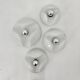 Set of 4 Peil & Putzler Wave milk glass Wall lamp , 1970s