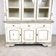 Vintage brocant White painted Kitchen display cabinet