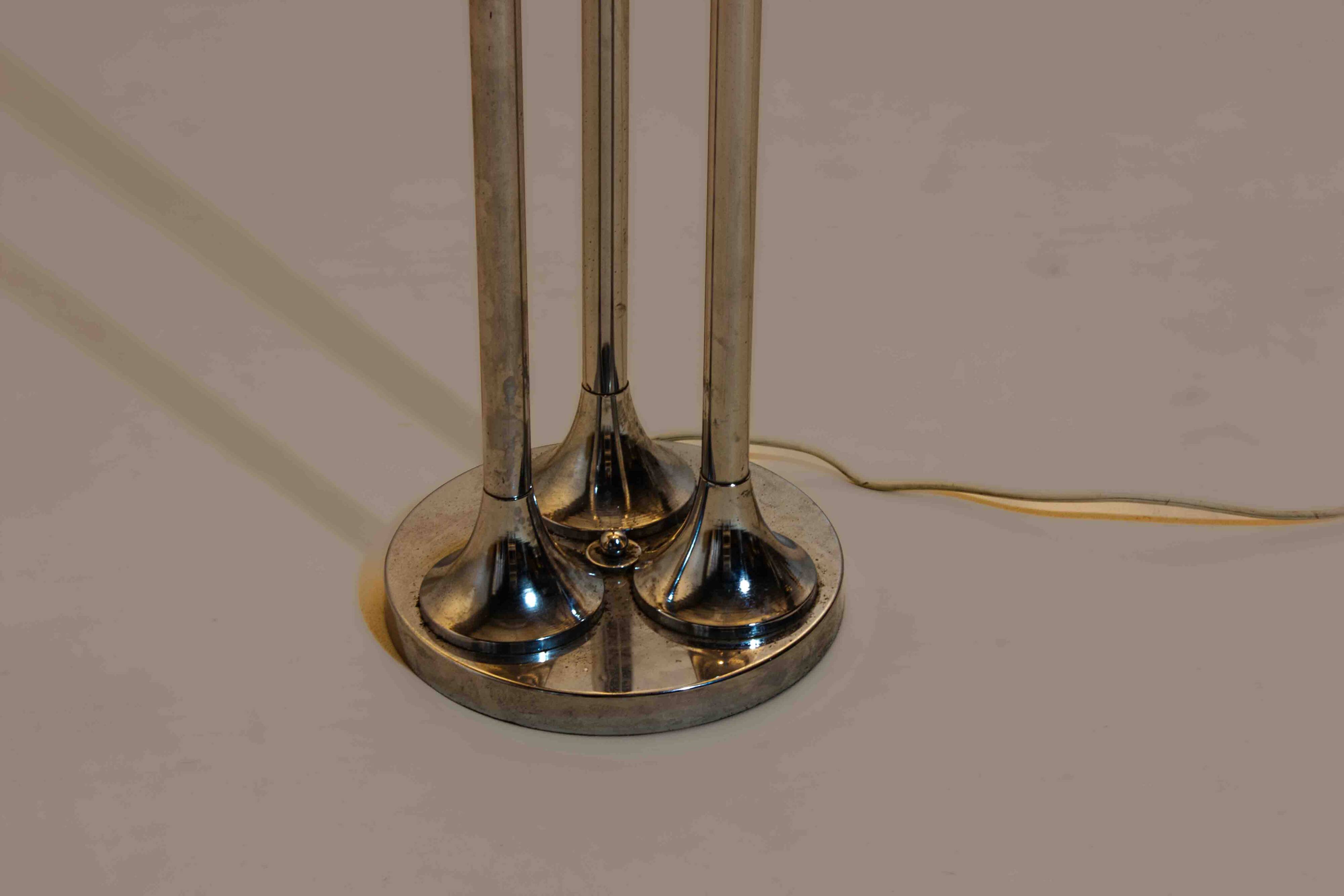 Chrome floor lamp with adjustable metal ball-shaped lights, Italy 1970s