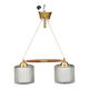 Adjustable ceiling suspension in brass and glass Anonymous Sweden 1960