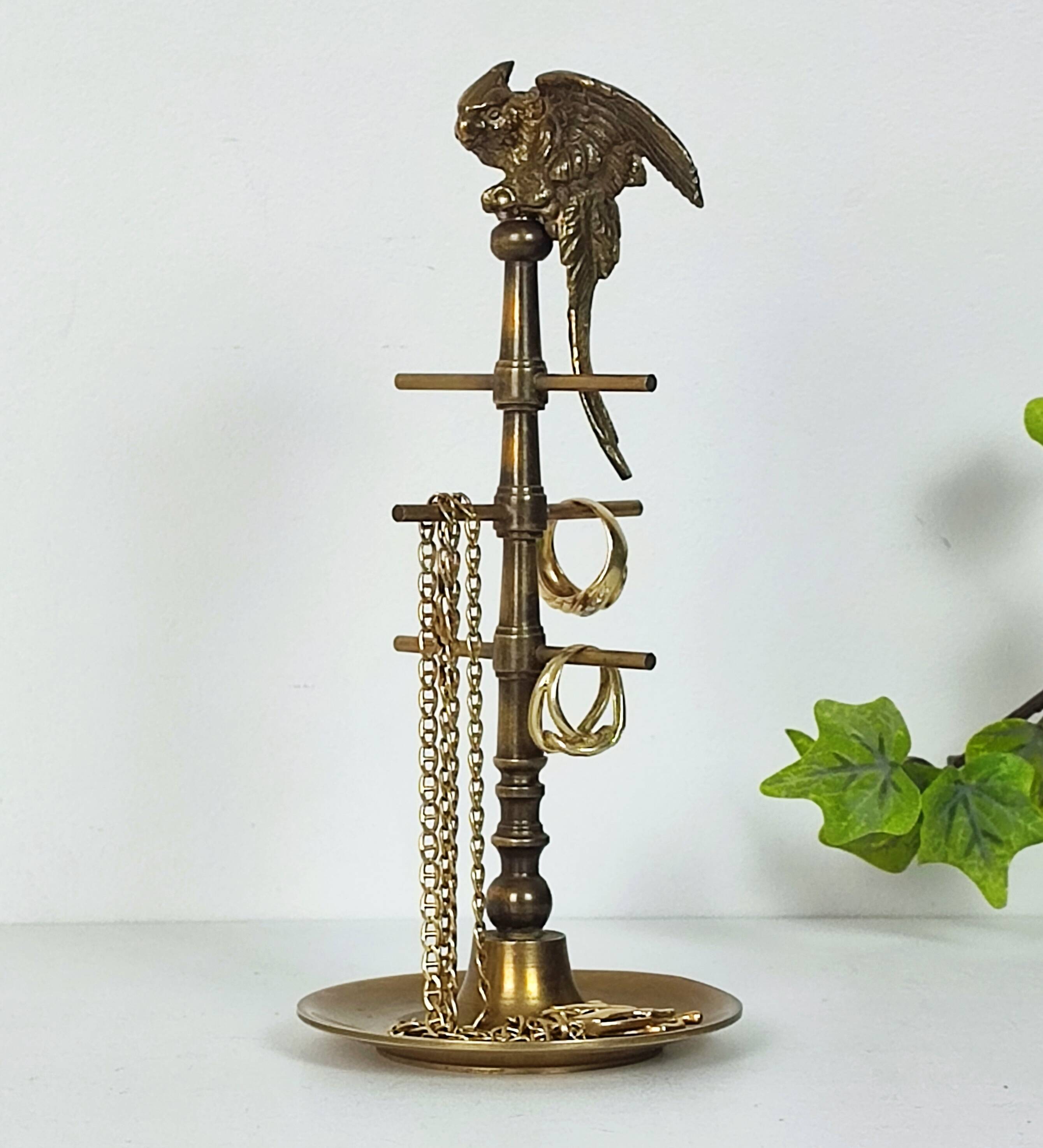 Porte bijoux "perroquet" bronze