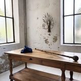 Gold metal reeds flowering wall light