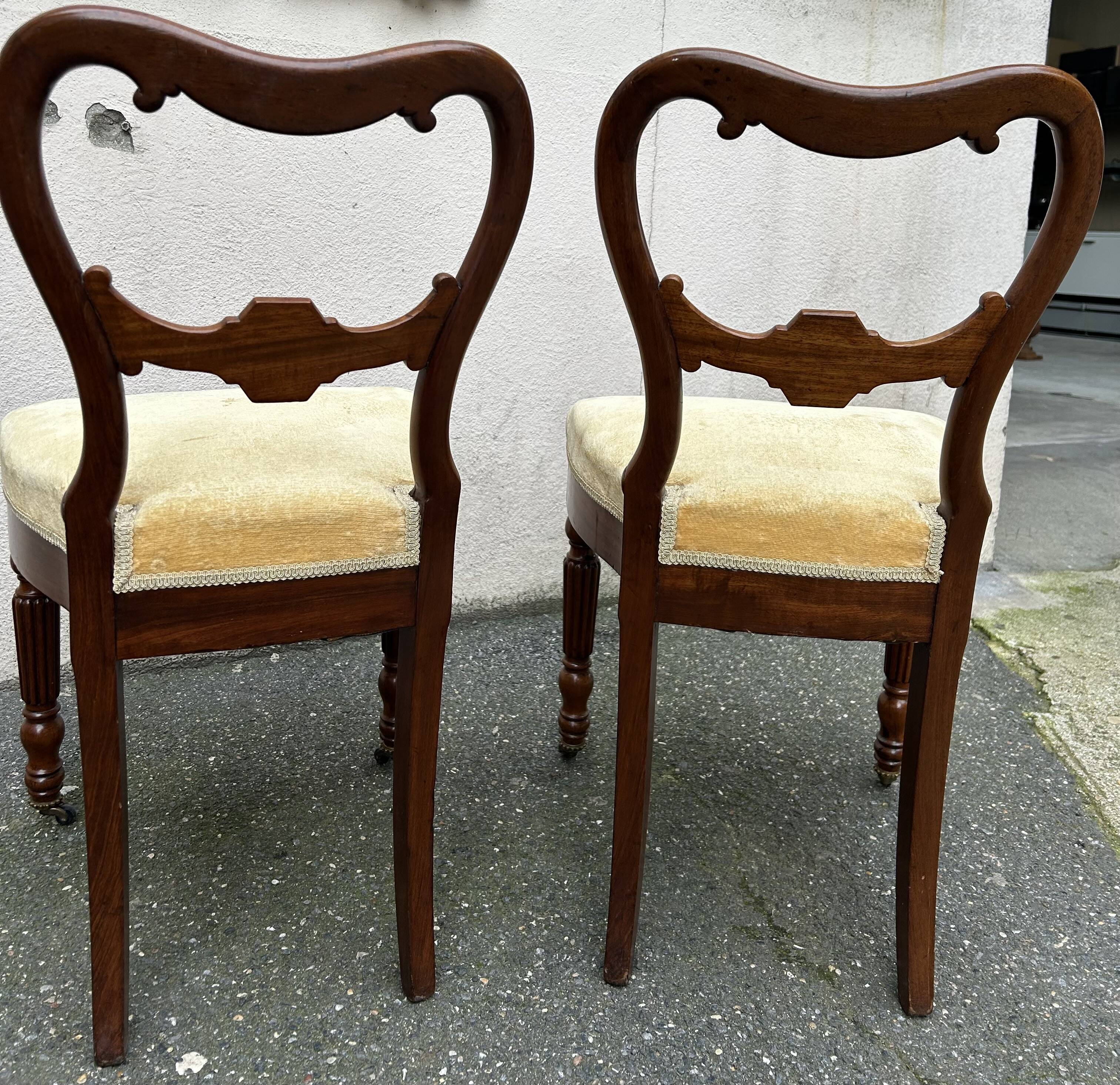 2 old carved chairs