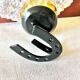 Candle holder photophore iron and amber glass vintage