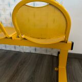 Yellow metal bench
