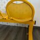 Yellow metal bench