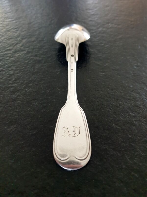 Solid silver table spoon - Old man hallmark 1st title (1819-1838) - Master Goldsmith : Fran