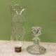 Baccarat crystal bamboo twist candle holder, signed.
