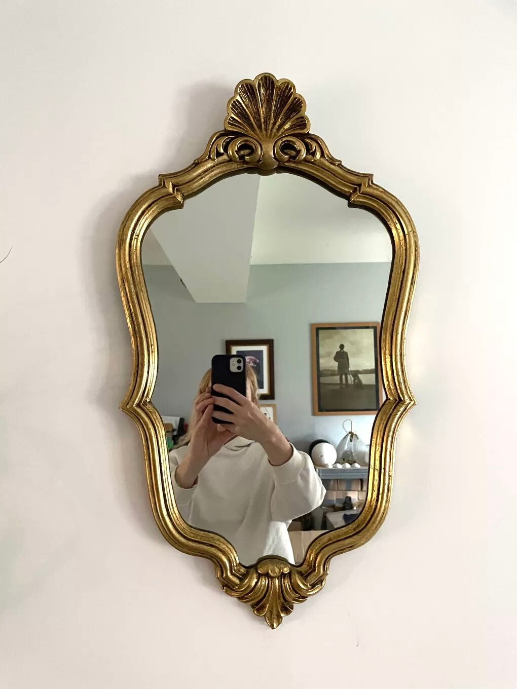 Vintage golden mirror