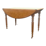 Table Louis Philippe a quatre pieds en orme massif xix siècle