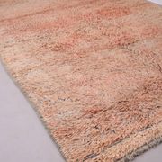 Peach Vintage Moroccan Rug 203 x 331 cm, Berber Shag Rug, Handmade Boho Rug