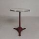 Bistro table with cast iron legs and marble top, 1920s.