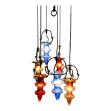 Colorful glass chandelier by Nanny Still for Massive