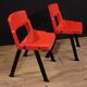 Paire de chaises rouges City par Lucci & Orlandini pour Lamm