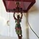 Lampe orientaliste ancienne, XIXe siècle, représentant un majordome nubio