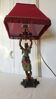 Antique Orientalist lamp, 19th century, depicting a Nubian butler.