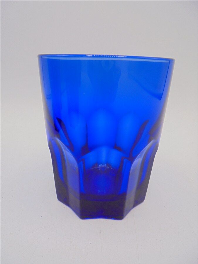 Set of 6 blue glass