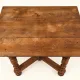 Louis XIII side table, solid oak, turned legs, 17th century.