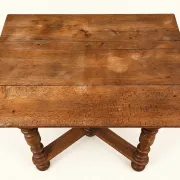 Table d'appoint Louis XIII chêne massif piètement tourné XVIIe